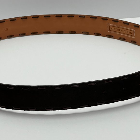 VICTOR VICTORIA Suede Leather Belt Italy 32" - 38" Waist Vintage Genuine… - Picture 6 of 13